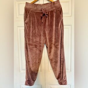 Victoria's Secret Dusty Rose Velvet Joggers